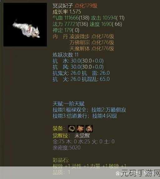 大话西游手游，冥灵妃子技能搭配全攻略